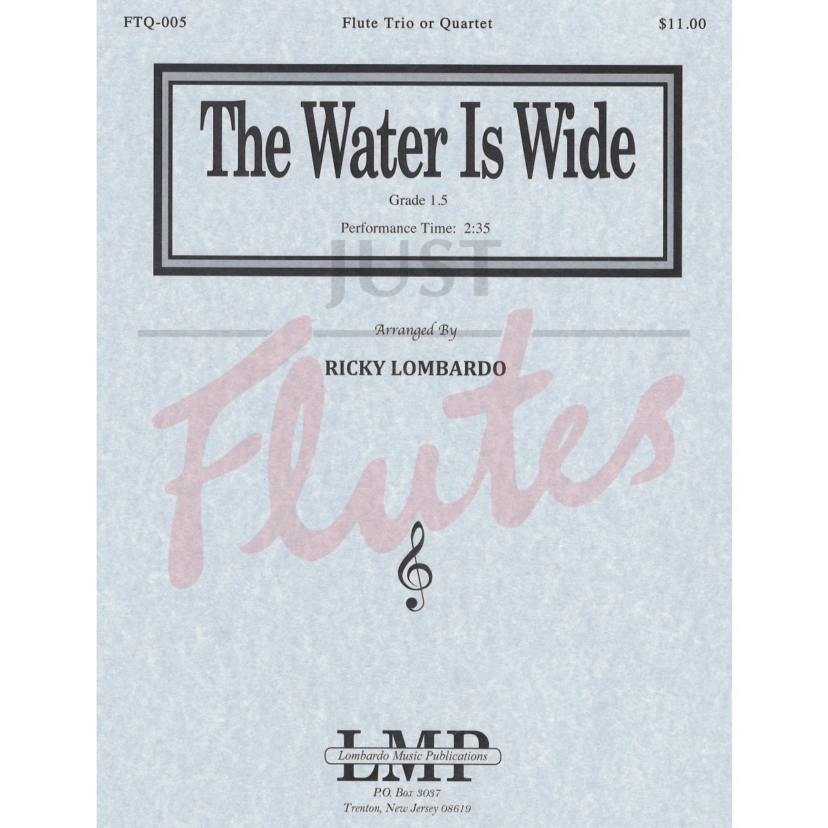 The Water is Wide for Flute Trio or Quartet