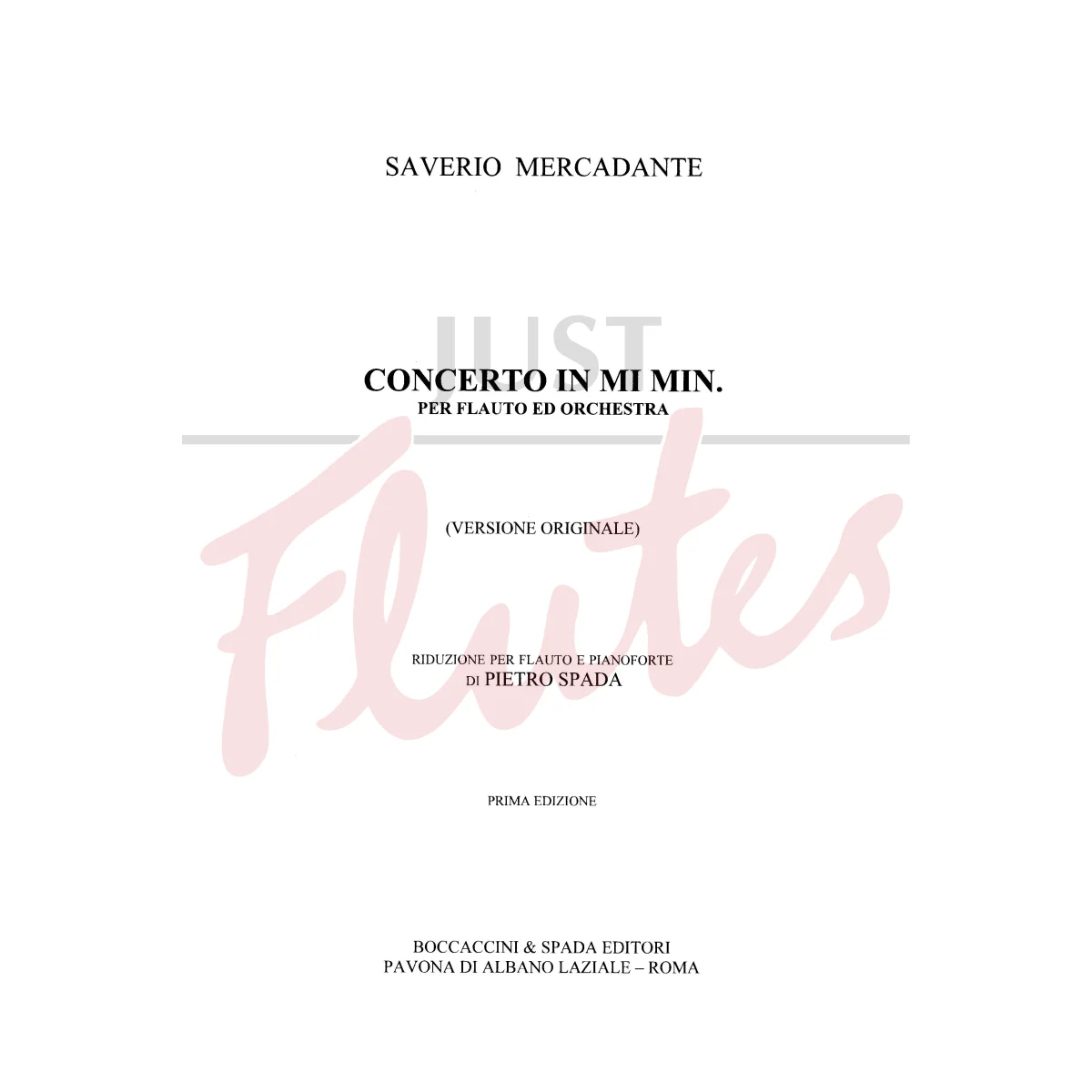 Concerto in E minor for Flute and Piano