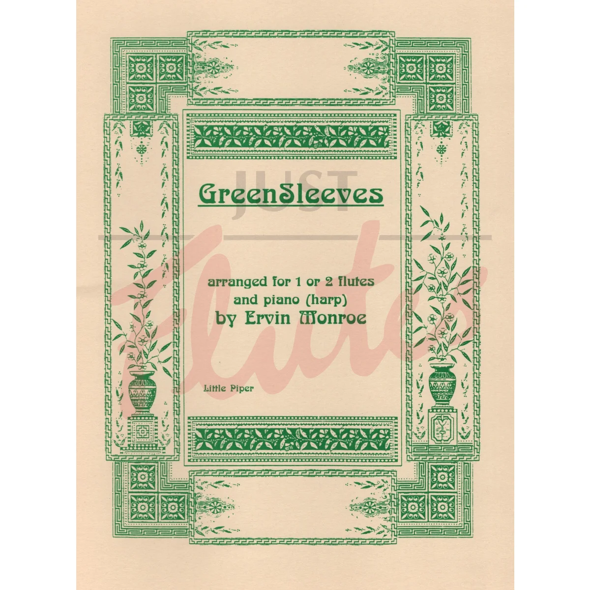 Greensleeves for One or Two Flutes and Piano (or Harp)