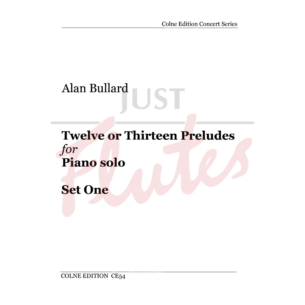 Twelve or Thirteen Preludes for Piano Solo, Set One