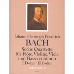 Image links to product page for Six Quartets for Flute, Violin, Viola and Basso Continuo [D major and G major], Vol 1