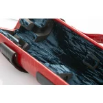 Image links to product page for Wiseman Leather Flute and Piccolo Case, Red Croc with Dark Blue Lining