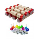 Image links to product page for Robin Reed 'Handbells' Christmas Crackers, Red Notation - Box of 8