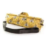 Image links to product page for Funky Flutes Velvet B-foot Flute Case Cover, Bees, Mustard