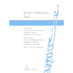 Image links to product page for Four Sonatas for Flute and Basso Continuo arranged for Two Flutes, BWV 1034, BWV 1035, BWV 1030, BWV 1032