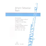 Image links to product page for Three Sonatas for Flute and Basso Continuo arranged for Two Flutes, BWV 1033, BWV 1031, BWV 1020 