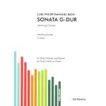 Image links to product page for Sonata in G major 'Hamburger' for Flute and Guitar, Wq133