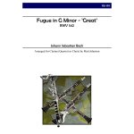 Image links to product page for Fugue in G minor "Great" for Clarinet Quartet