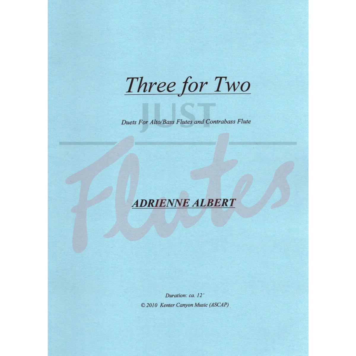 Three for Two for Alto Flute and Contrabass (or Bass) Flute