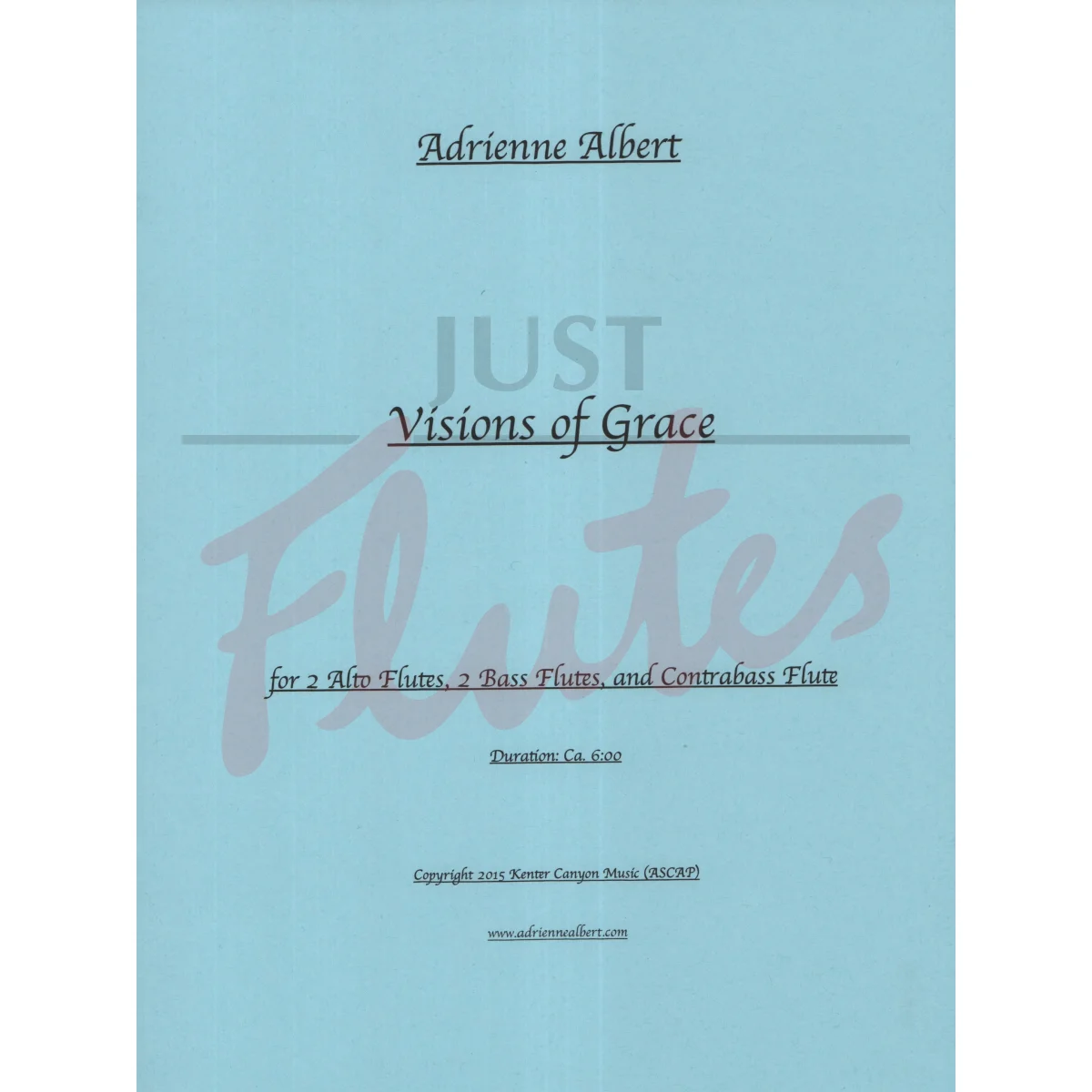 Visions of Grace for Two Alto Flutes, Two Bass Flutes and Contrabass Flute