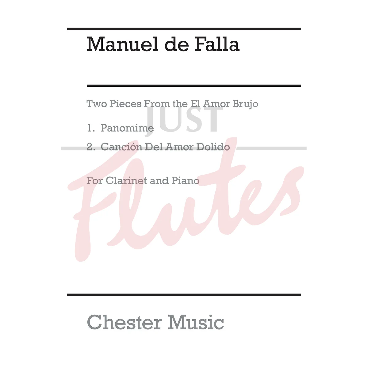 Two Pieces from El Amor Brujo for Clarinet and Piano