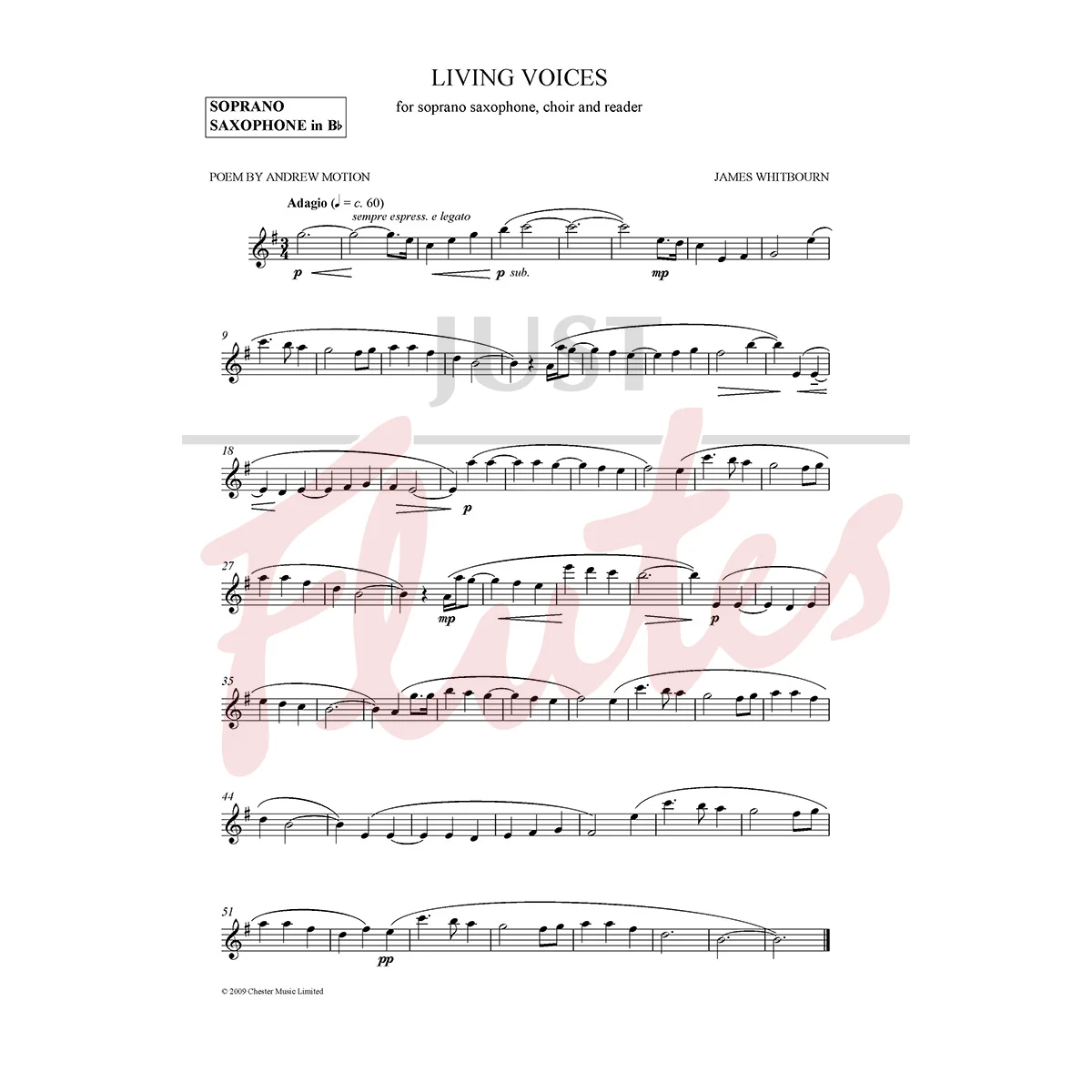 Living Voices - Soprano Saxophone Part