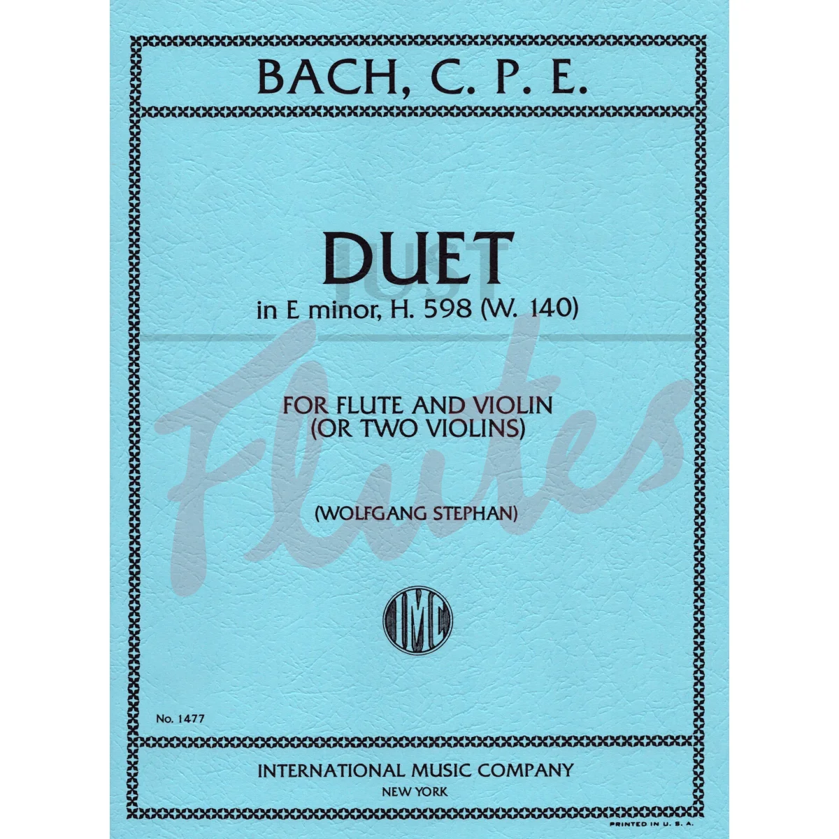 Duet in E minor for Flute and Violin