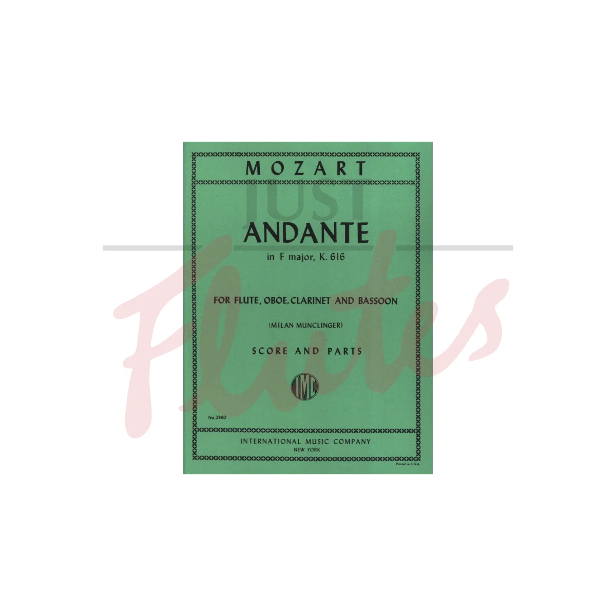 Andante in F major for Flute, Oboe, Clarinet and Bassoon