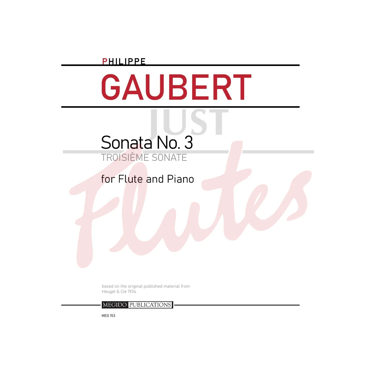 Sonata No. 3 (Troisième Sonate) for Flute and Piano