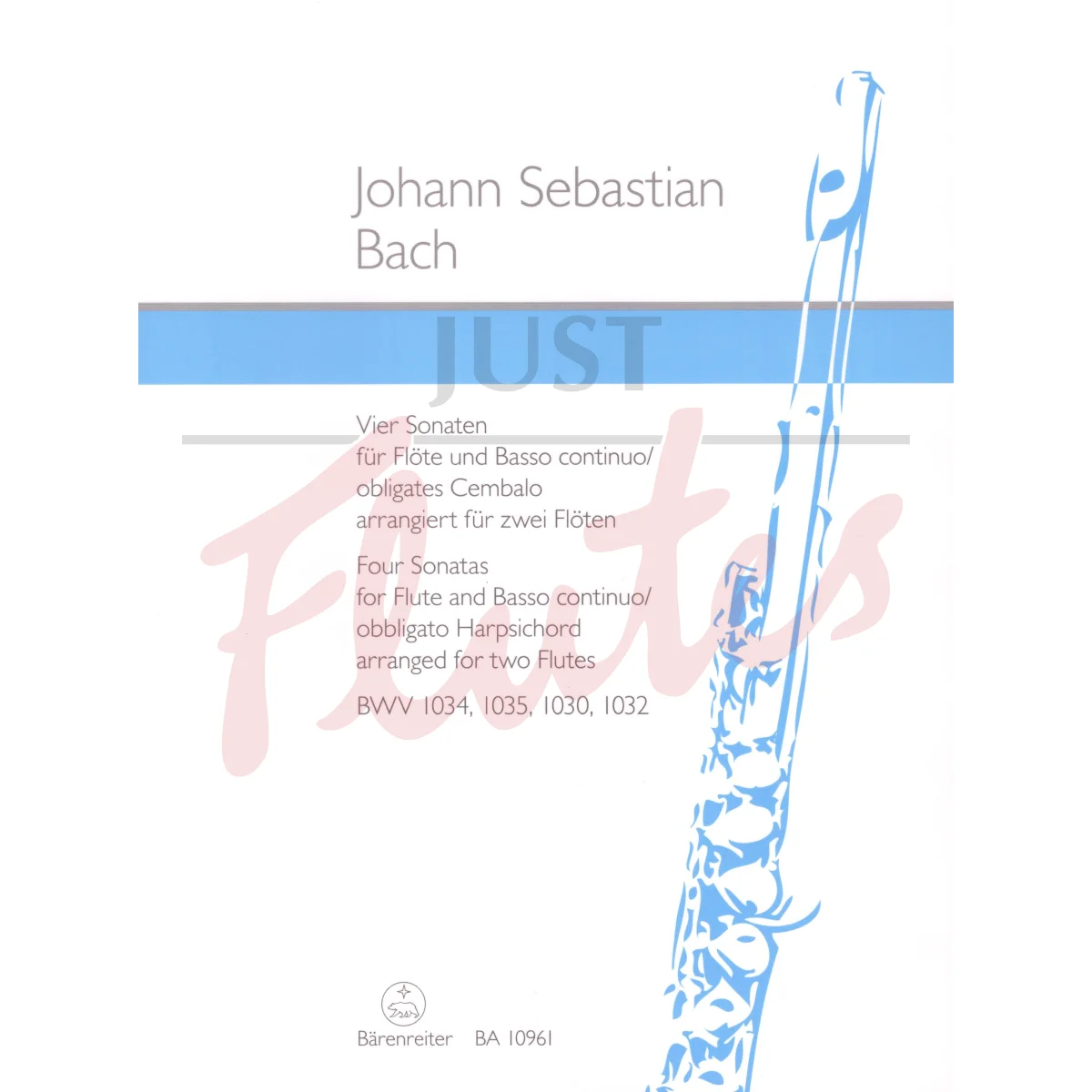 Four Sonatas for Flute and Basso Continuo arranged for Two Flutes