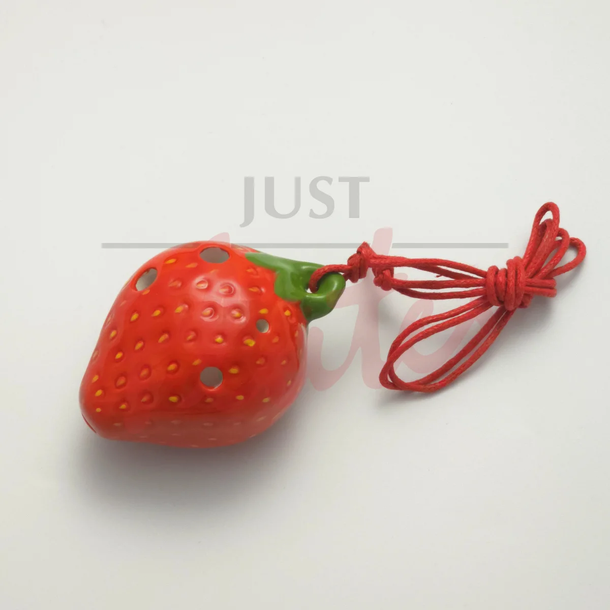 Stein 4-hole Pendant Ocarina, Strawberry