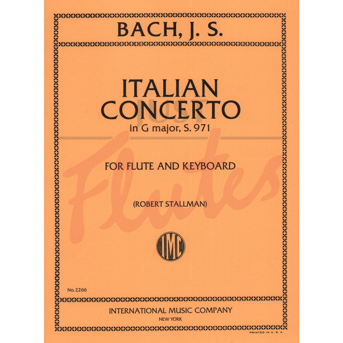 Italian Concerto in G Major for Flute and Piano