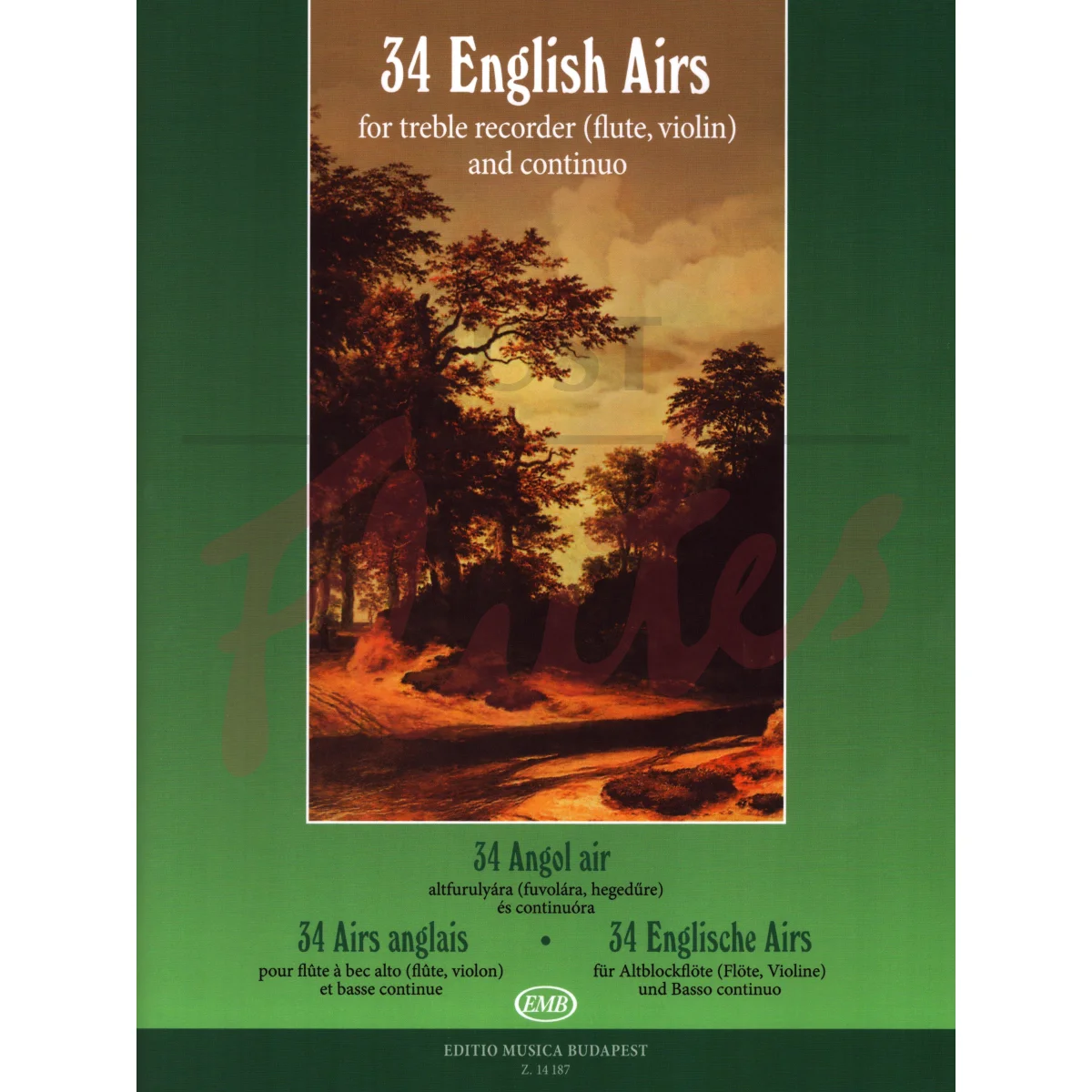 34 English Airs for Flute/Treble Recorder/Violin and Continuo