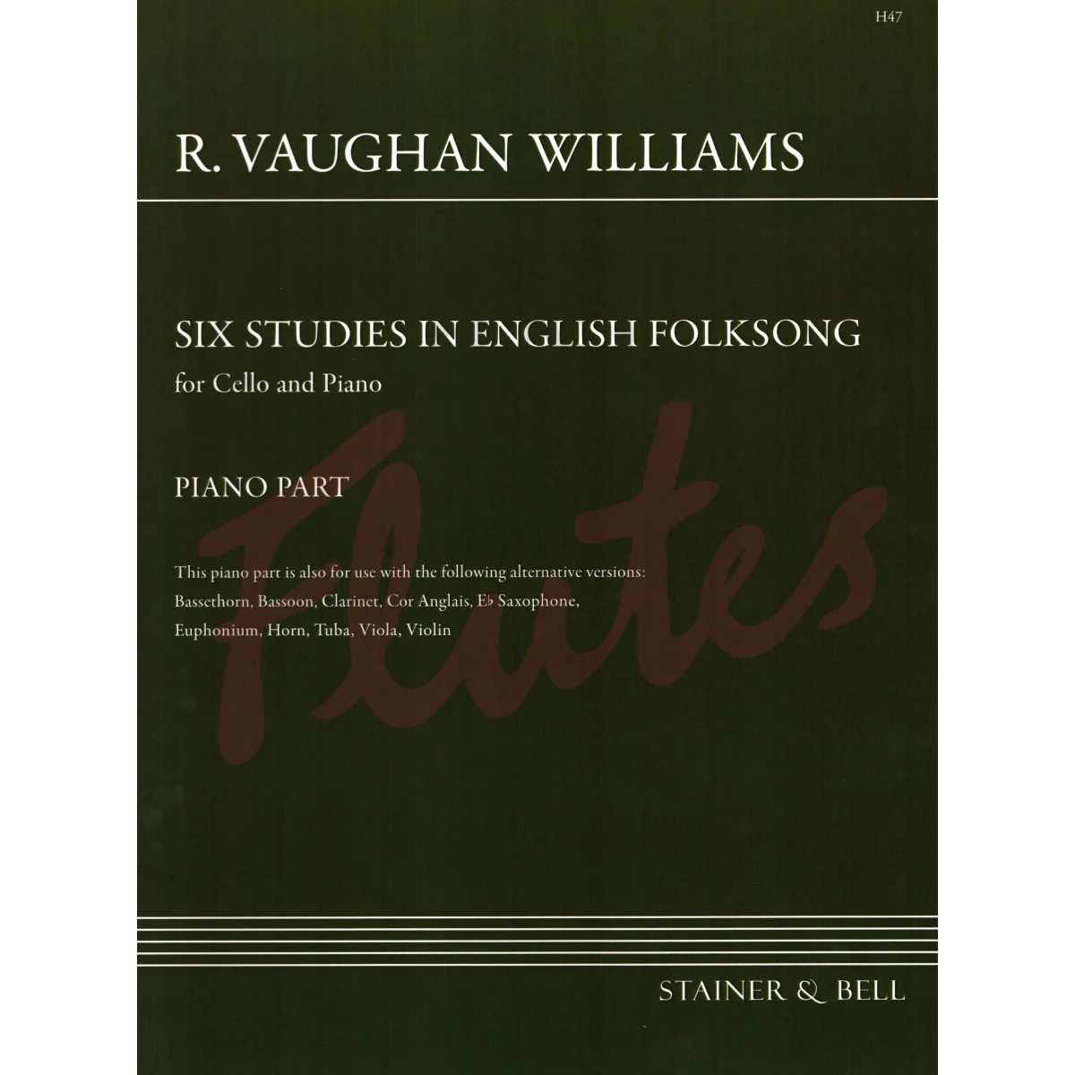 Six Studies in English Folksong - Piano Accompaniment part