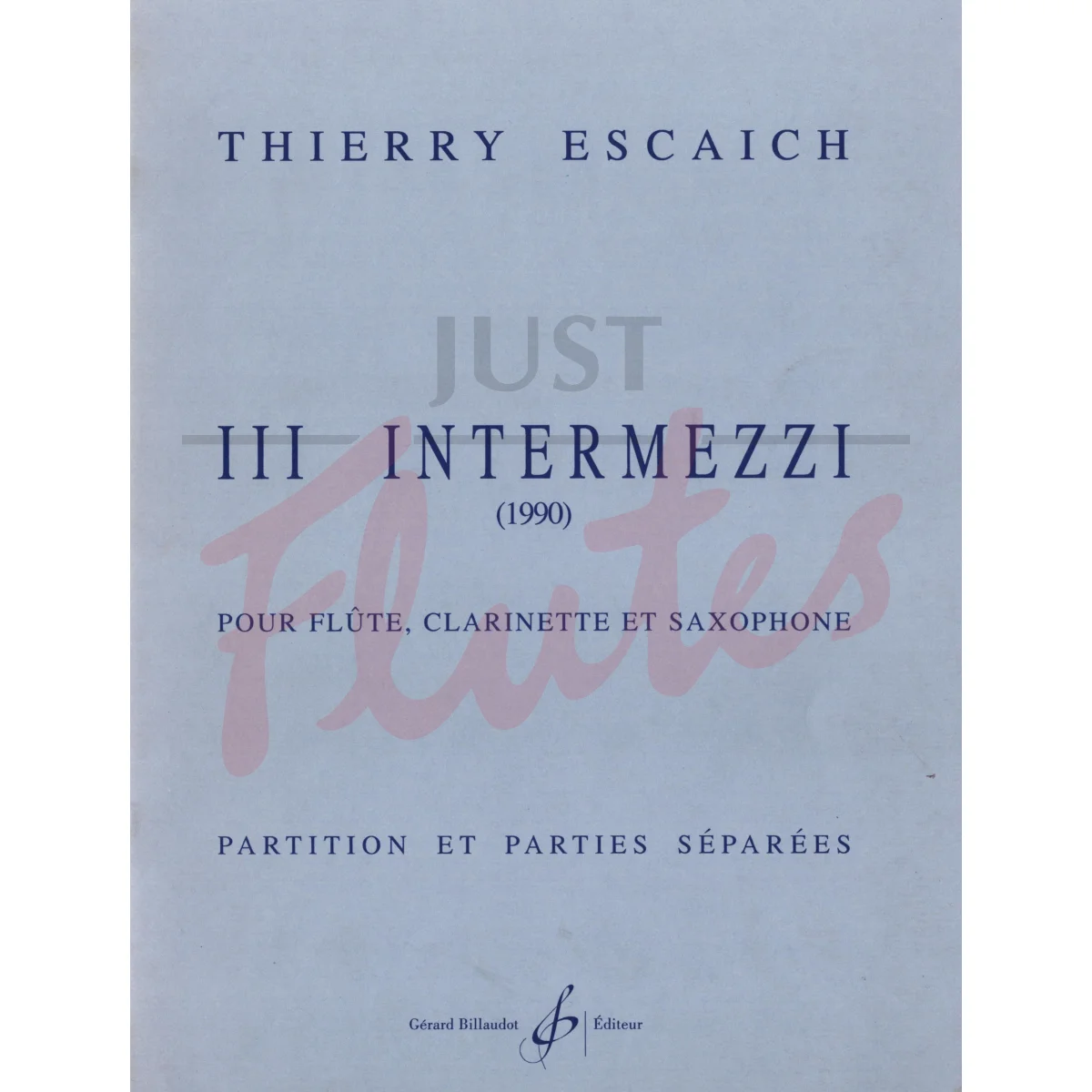 Three Intermezzi for Flute, Clarinet and Sax