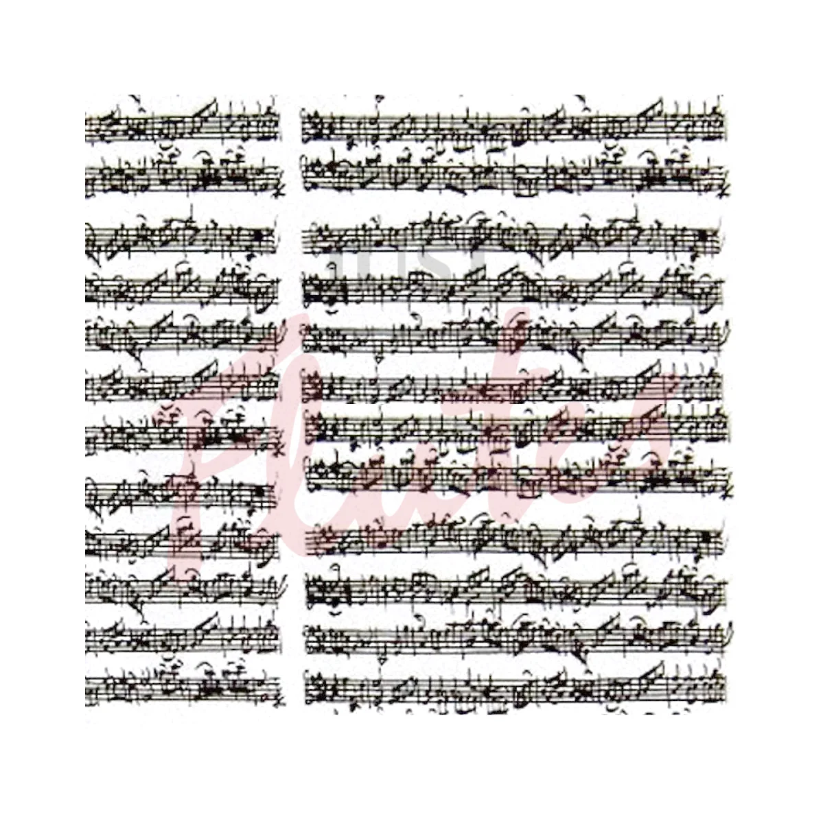 Music Giftwrap Sheet, White Manuscript