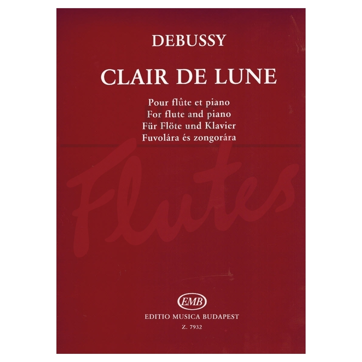 Claude Debussy Clair De Lune Flute And Piano Just Flutes