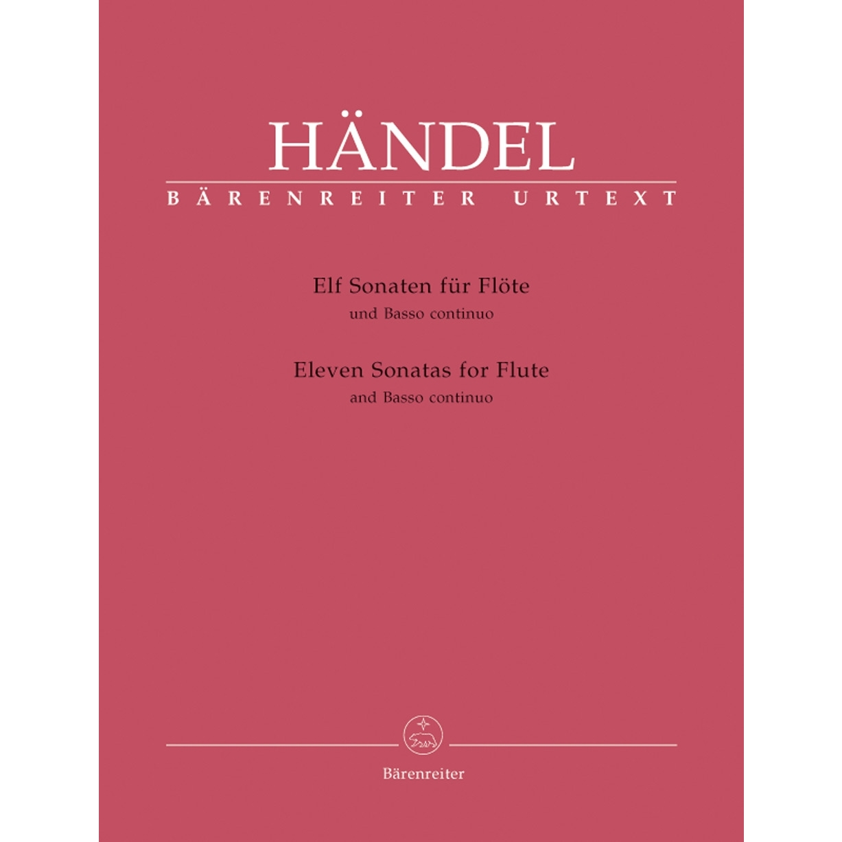 Eleven Sonatas Flute Händel. Just Flutes - Op1 Basso G.F. Continuo, and for