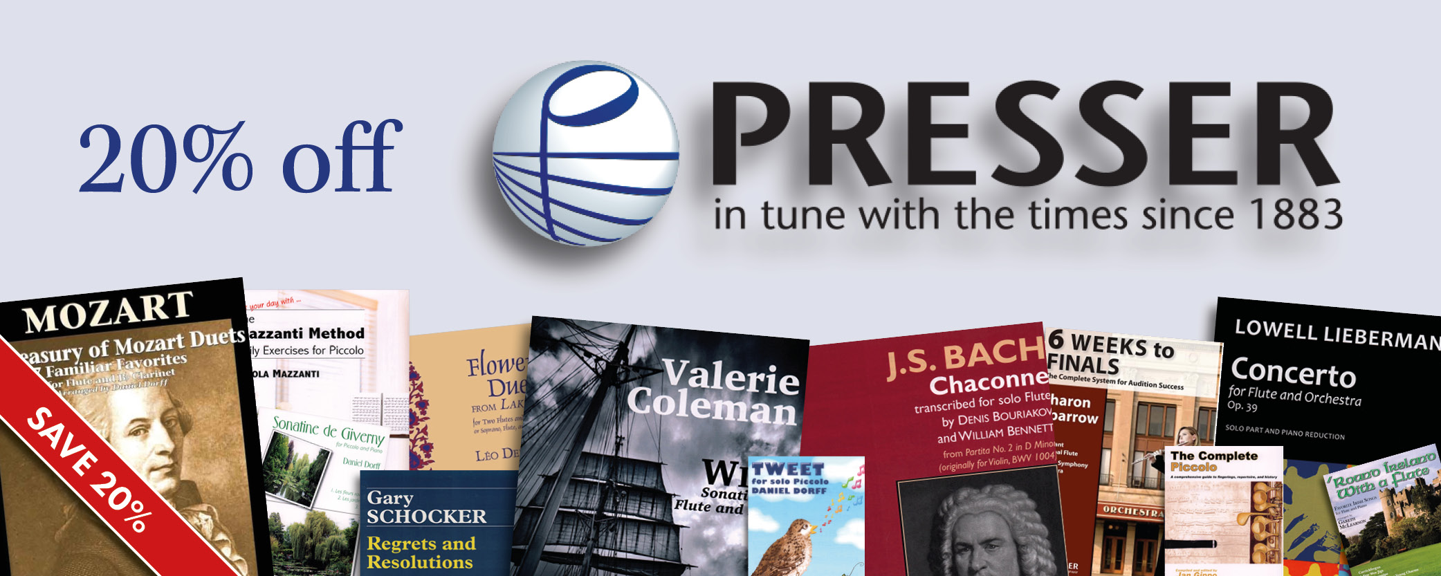 20% off Theodore Presser music