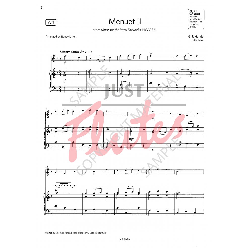 royals flute sheet music